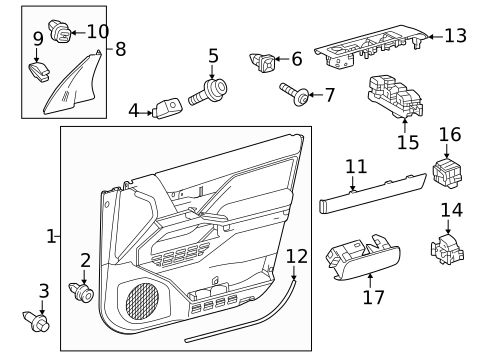 Interior Trim - Front Door for 2025 Toyota Tacoma | American