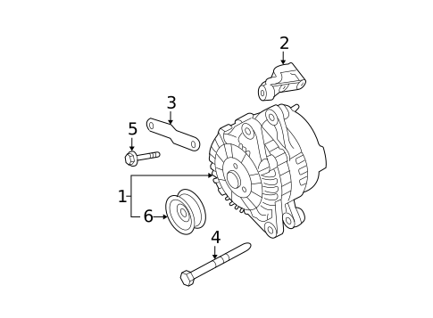 Alternator for 2004 Hyundai Santa Fe #1