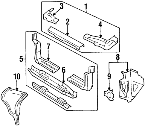 Radiator Support for 1996 Chevrolet Corsica #0