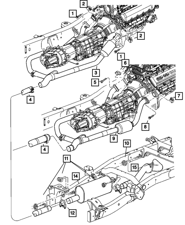 52121765AB - Exhaust: Exhaust Pipe And Converter for Mopar Image image