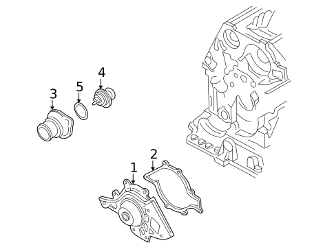 Water Pump for 1997 Audi A8 #0