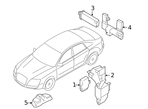 Tire Pressure Monitor Components for 2005 Audi A4 Quattro #0