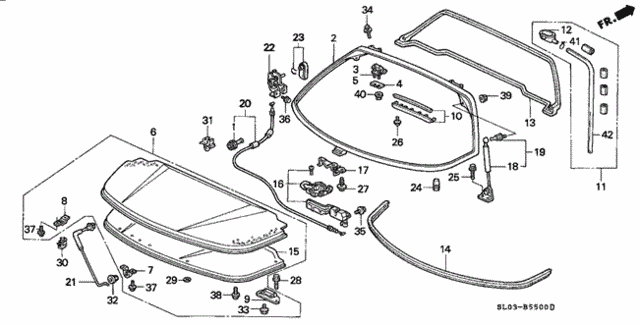 Rear Hatch (1) for 1991 Acura NSX #0