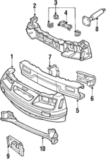 E5ZZ17A385A - Body: License Bracket for Ford: Mustang | Mercury: Capri Image