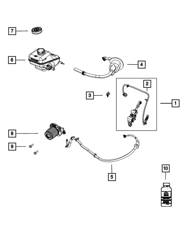 68048549AB - Clutch: Brake Master Cylinder Reservoir for Mopar Image