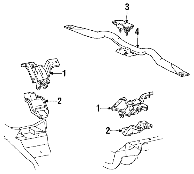 F4AZ6038A - Engine: Mount for Ford Image