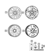 4721954AB - Wheels: Wheel Lock Set for Mopar Image image