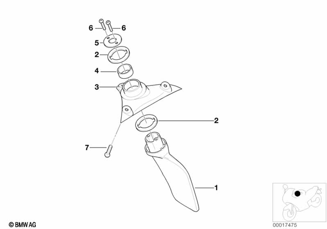 46637685126 - Body Equipment: Covering Right - Schwarz for BMW-Motorrad Image