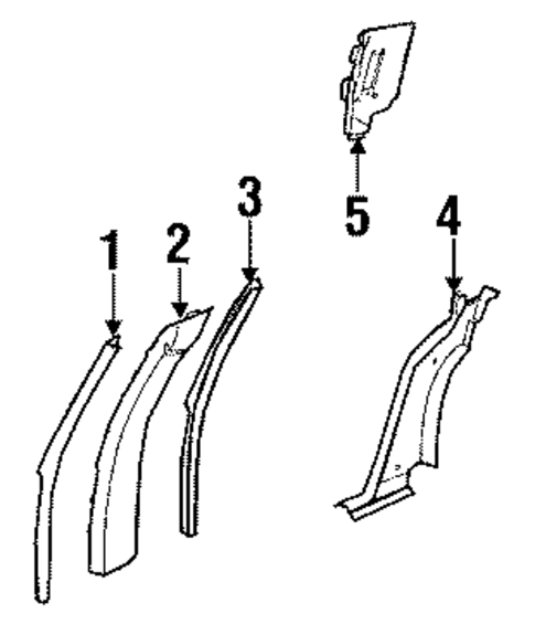 Interior Trim - Pillars for 1985 Buick Electra #0
