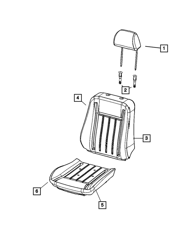1UV39HL1AA - Interior Trim: Headrest Sleeve, Non-locking for Mopar Image