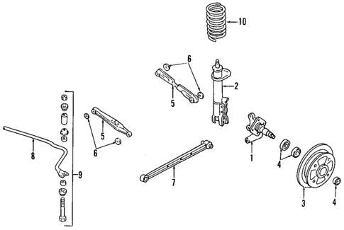 Rear Suspension for 1994 Mercury Capri #0