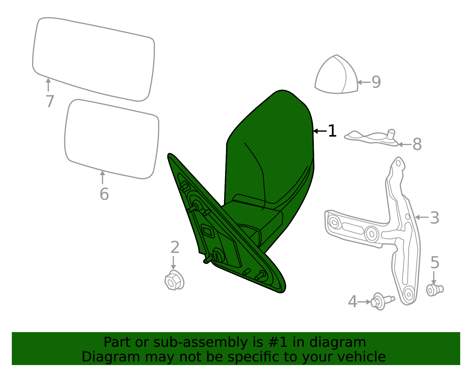 2013-2021 Ram Power Mirror 68462881AA | Mopar Parts Canada