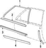 20476412 - Body: Molding for Oldsmobile: 98 Image