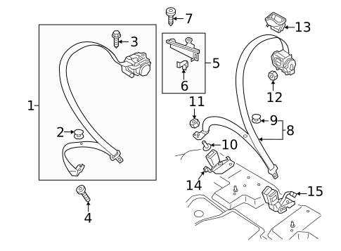 Second Row Seat Belts for 2024 Audi SQ8 e-tron Sportback #0