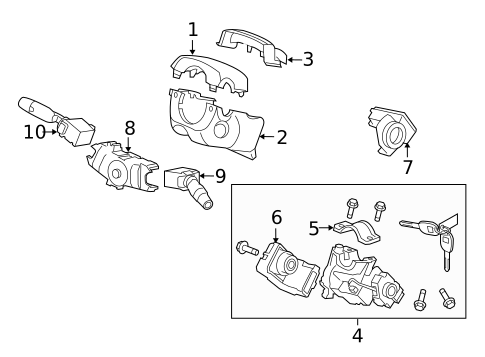 Shroud, Switches & Levers for 2015 Honda Pilot #0