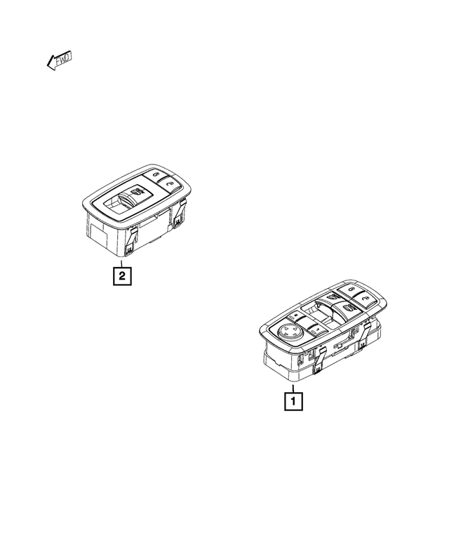 68590222AA - Electrical: Front Door Switch And Bezel for Mopar Image image