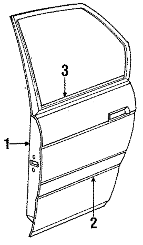 Door & Components for 1991 Subaru Justy #1