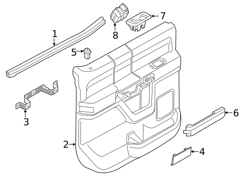 Interior Trim - Rear Door for 2018 Ford F-150 #0
