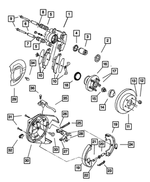 5083788AA - : Disc Brake Caliper Adapter, Right for Mopar Image