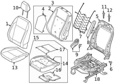 Passenger Seat Components for 2014 Ford C-Max #0