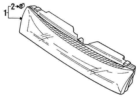 Grille & Components for 1992 Subaru SVX #0