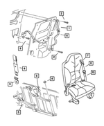5GT78LAZAC - Interior Trim: Rear Outer Seat Belt for Dodge: Ram 2500, Ram 3500 Image