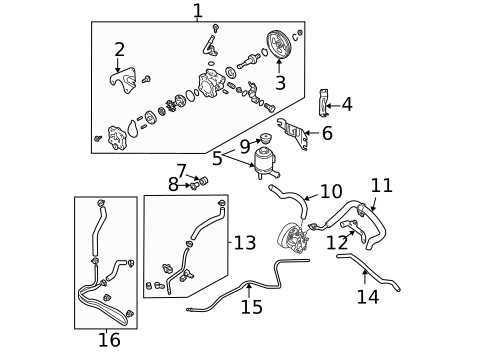 Pump & Hoses for 2006 Nissan Maxima #0