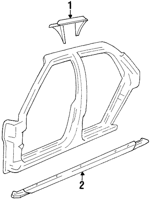 Exterior Trim - Pillars for 1998 Oldsmobile Regency #0