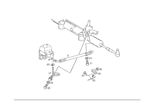 Steering Gear, Range of Lines for 1994 Mercedes-Benz E420 #0
