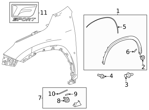 Exterior Trim - Fender for 2022 Lexus NX350h #0