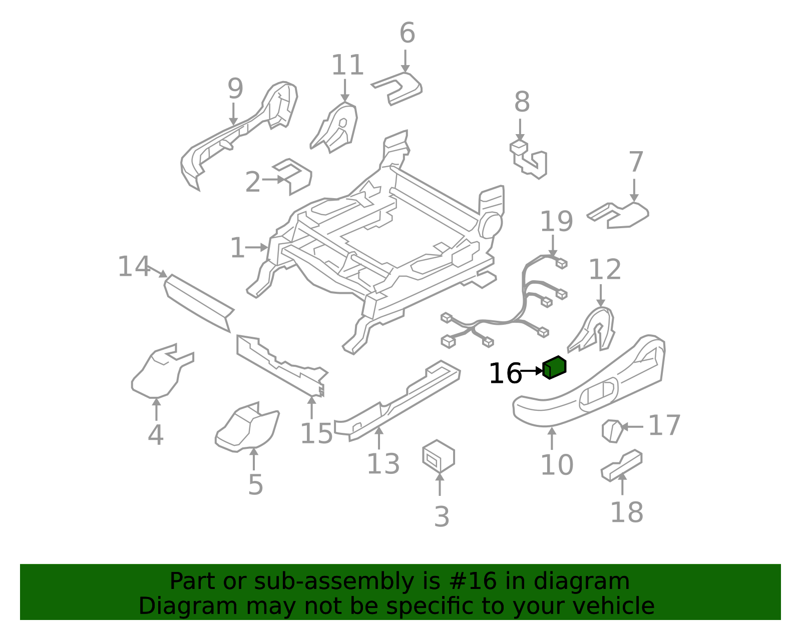 EG23-88-158 - Power Seat Switch - 2007-2015 Mazda | Mazda Parts Factor