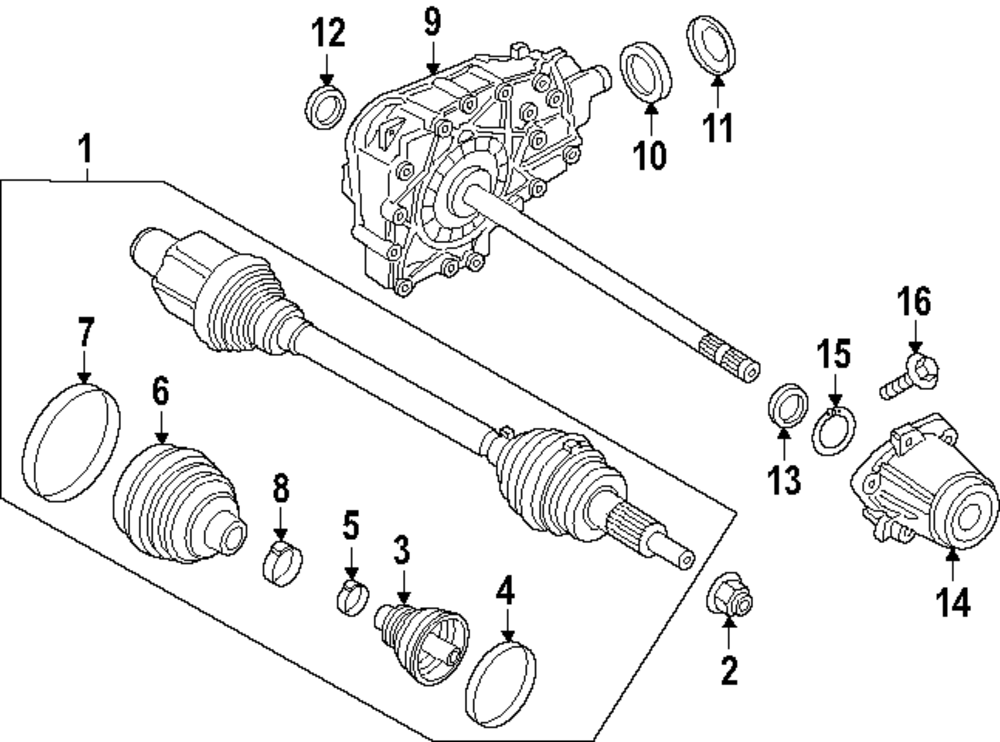 Axle Assembly - Porsche (PAE-407-271-C)