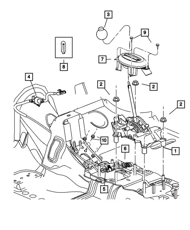 6502676 - Automatic Transaxle 4 Speed: Hex Nut for Mopar Image