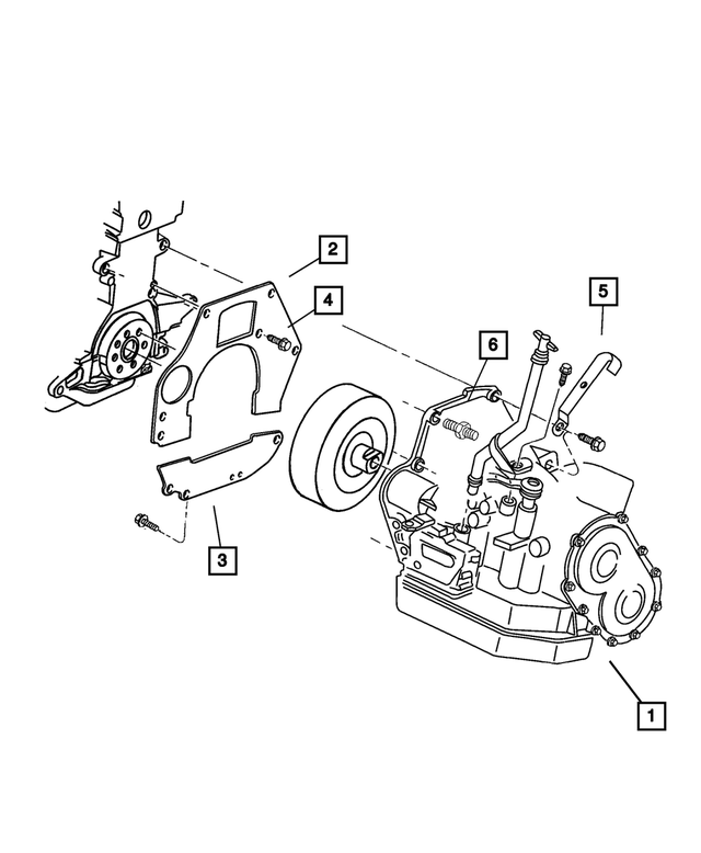4567147 - NVG Manual Transaxle 5 Speed: Transaxle Converter Cover for Mopar Image
