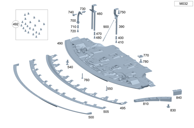 1905245900 - : Parts Kit, Cover for Mercedes-Benz Image