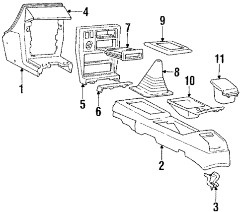 Console for 1988 Mitsubishi Mirage #0