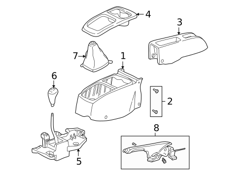 Console for 2000 Honda Insight #0