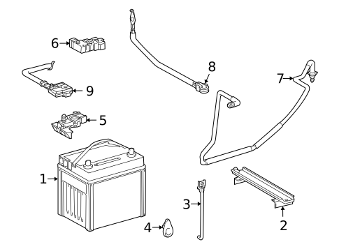 Battery & Related Components for 2010 Lexus HS250h #0