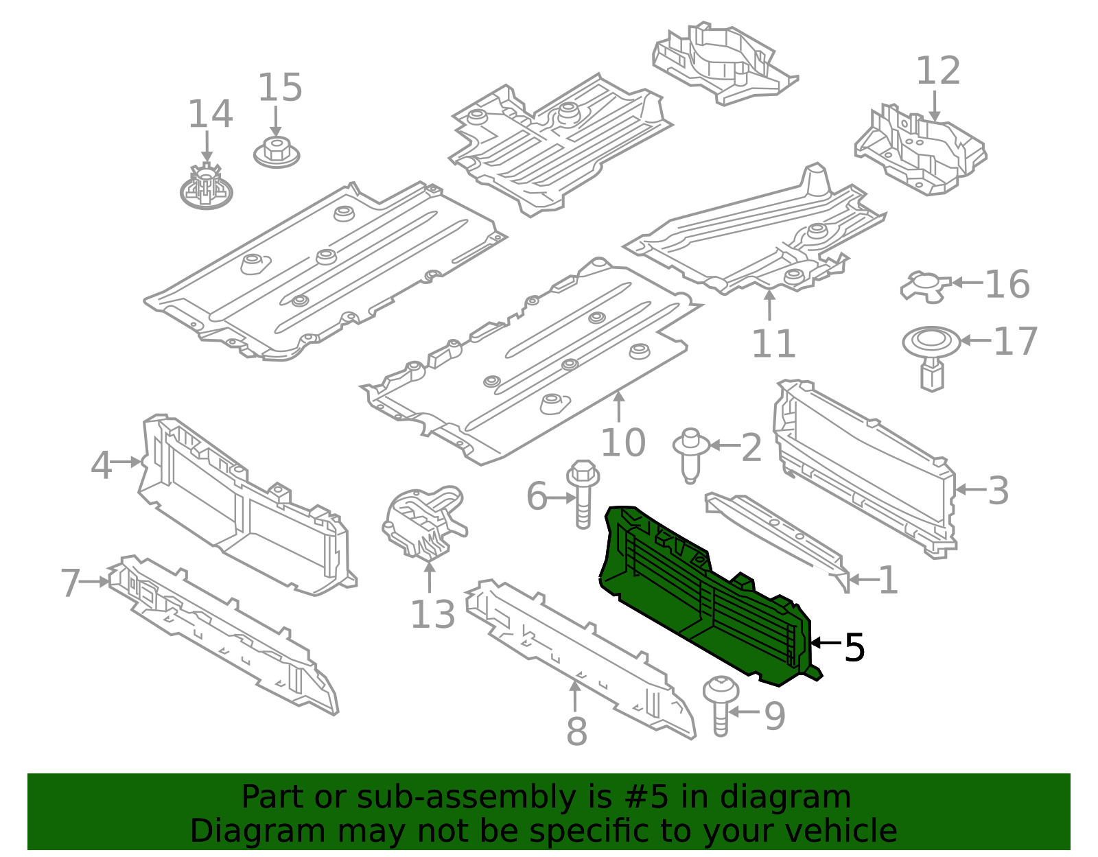 2019-2025 Volvo XC40 Radiator Support Air Deflector 31455415 | OEM ...