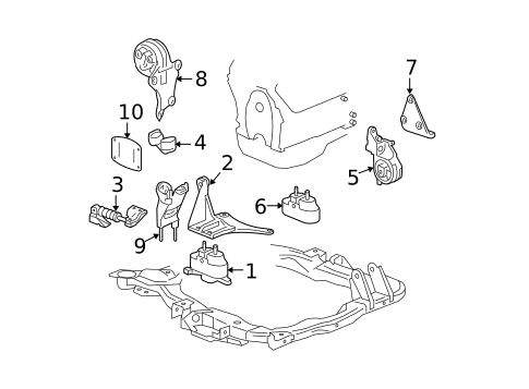 Engine Mounting for 2007 Chevrolet Malibu #1