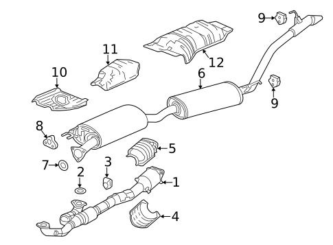 Exhaust Components for 2015 Acura MDX #0