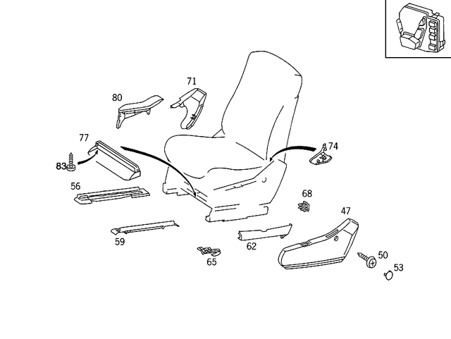 1409180830 - Front Seats: Cover for Mercedes-Benz: 300SD, 400SE, 400SEL, 500SEL, 600SEL, S420 Image image