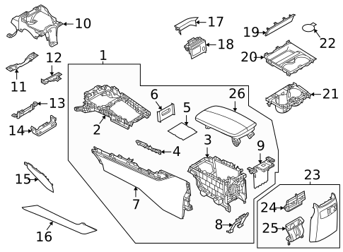Center Console for 2025 Mazda CX-30 #0
