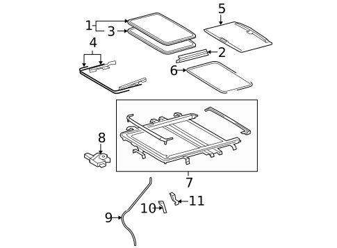 Sunroof for 2012 Toyota Highlander #1
