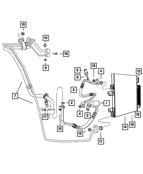 Air Conditioner and Heater Plumbing for 2010 Jeep Patriot #0