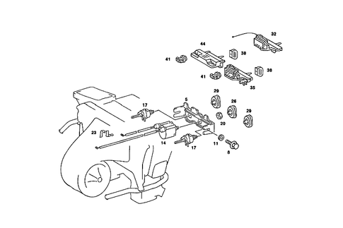 Heating/Air-Conditioner Operating Unit for 1991 Mercedes-Benz 190E #1