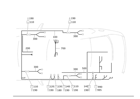 Cable Harness for Radio, Loudspeaker and CD-Player for 2005 Mercedes-Benz E320 #0