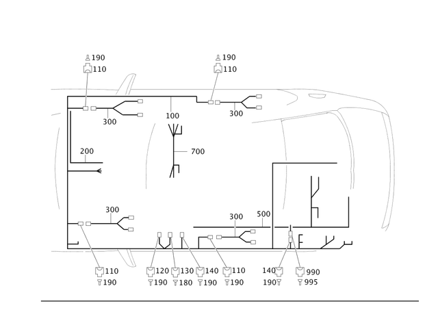 2115409905 - Special Equipment: Wiring Harness for Mercedes-Benz: CLS500, CLS55 AMG, CLS550, CLS63 AMG, E320, E500, E55 AMG Image image