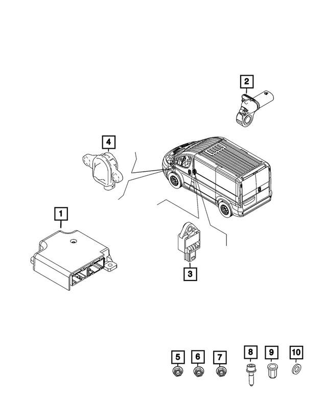 6106796AA - Restraints: Nut for Mopar Image