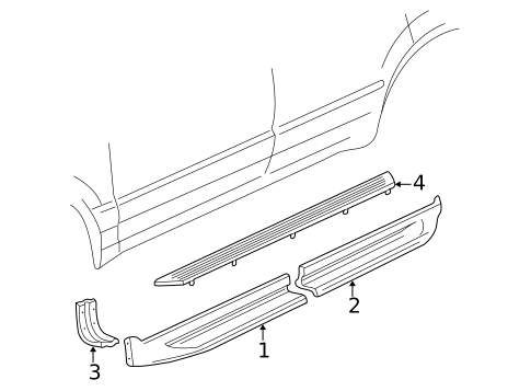 Exterior Trim - Pillars for 1996 Ford Explorer #0